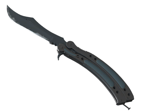 Buy CS2 knife ★ Butterfly Knife | Night (Well-Worn) skin