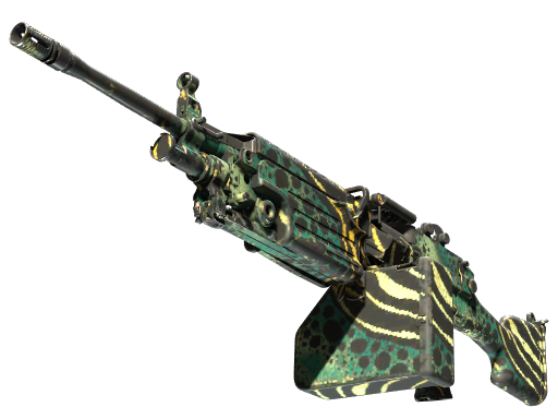 Buy CS2 machinegun StatTrak™ M249 | Emerald Poison Dart (Well-Worn) skin