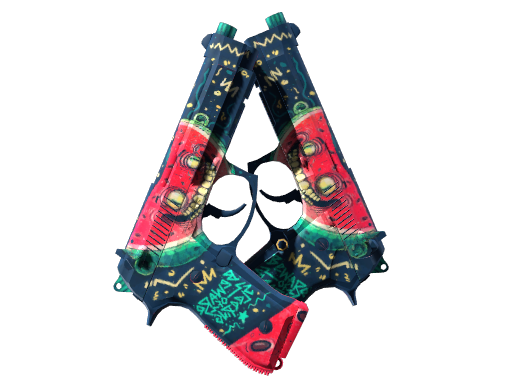 Buy CS2 pistol StatTrak™ Dual Berettas | Melondrama (Factory New) skin