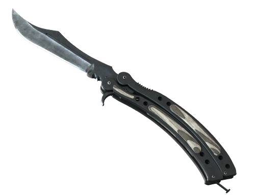 Buy CS2 knife ★ Butterfly Knife | Black Laminate (Minimal Wear) skin