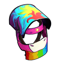Buy Rust armor Rainbow Pony Helmet skin