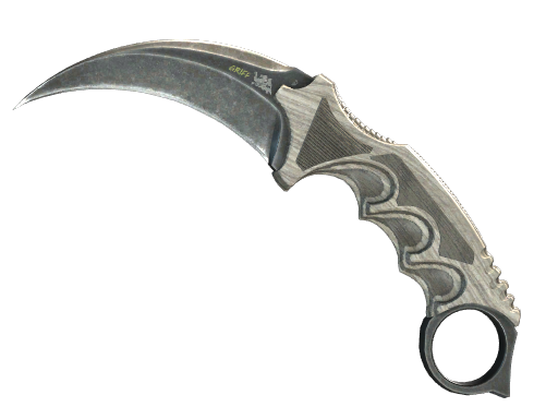 Buy CS2 knife ★ StatTrak™ Karambit | Black Laminate (Well-Worn) skin