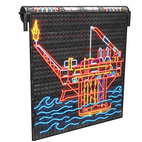 Buy Rust misc Neon Oil Rig Garage Door skin