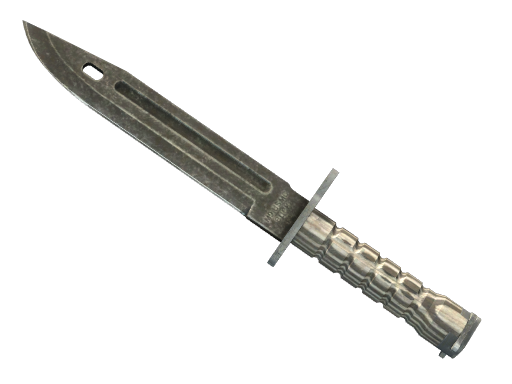 Buy CS2 knife ★ StatTrak™ Bayonet | Black Laminate (Battle-Scarred) skin