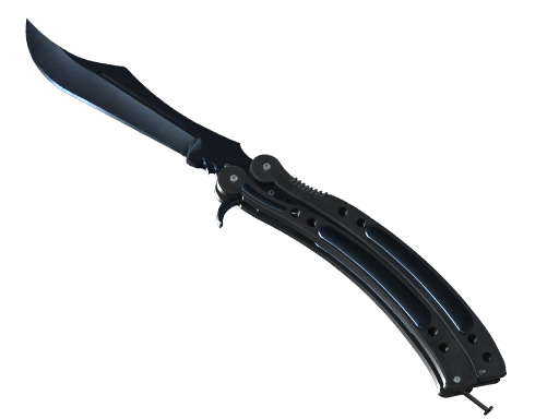 Buy CS2 knife ★ Butterfly Knife | Blue Steel (Well-Worn) skin