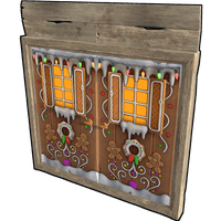 Buy Rust misc Gingerbread Double Wooden Door skin