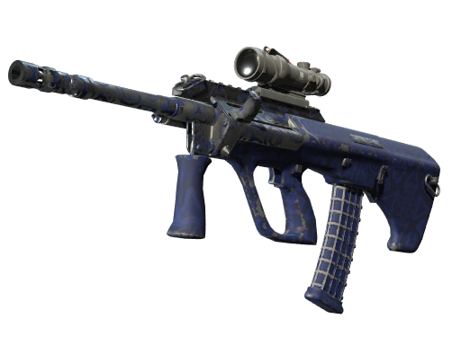 Buy CS2 rifle AUG | Navy Murano (Well-Worn) skin